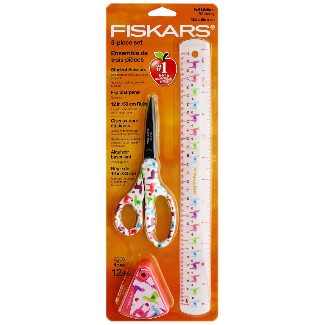 Fiskars Student Scissors Set Llama 3PC
